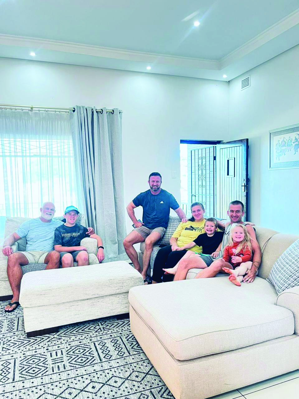 Family together in their living room