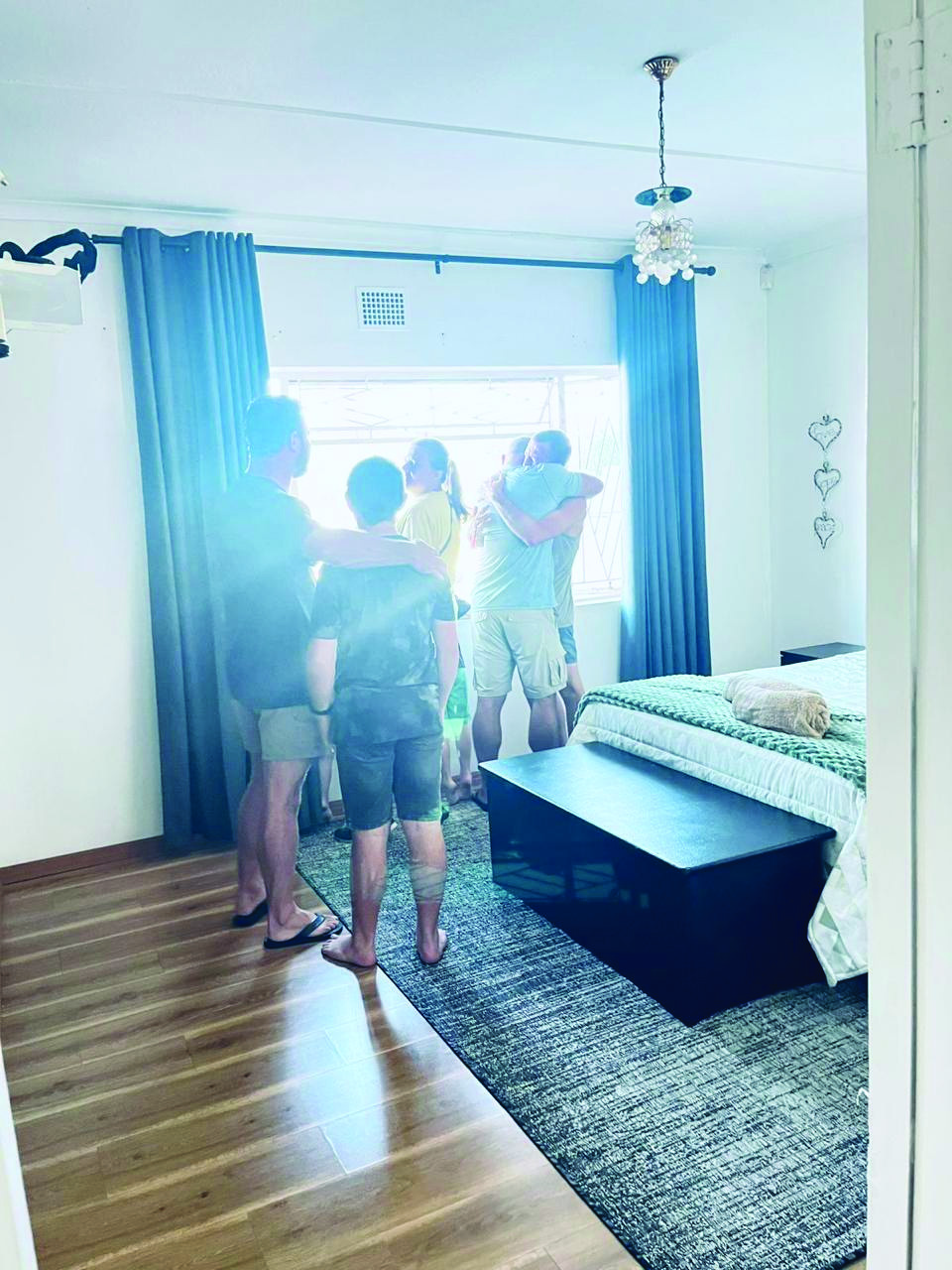 A family settling into a home