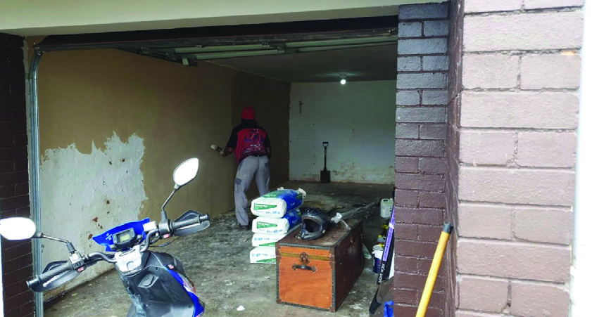 Garage space before transformation